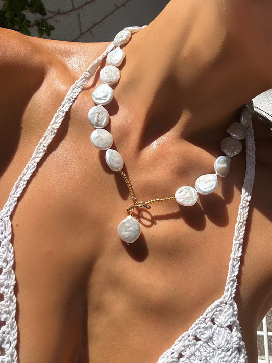 The Drift - Circle Pearl Necklace