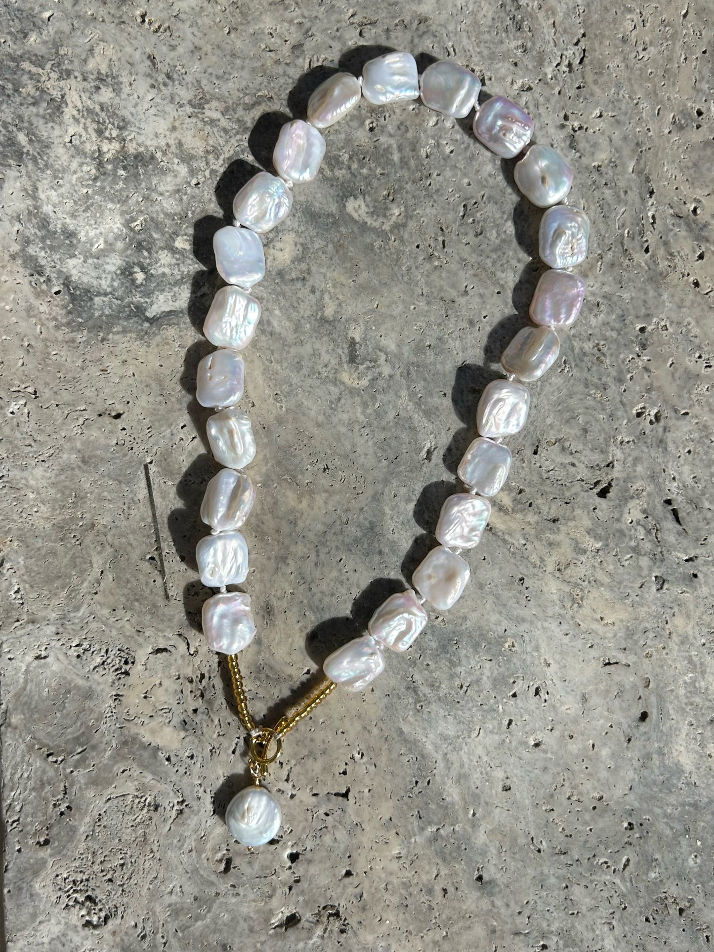 The Current - Square Freshwater Pearl Necklace