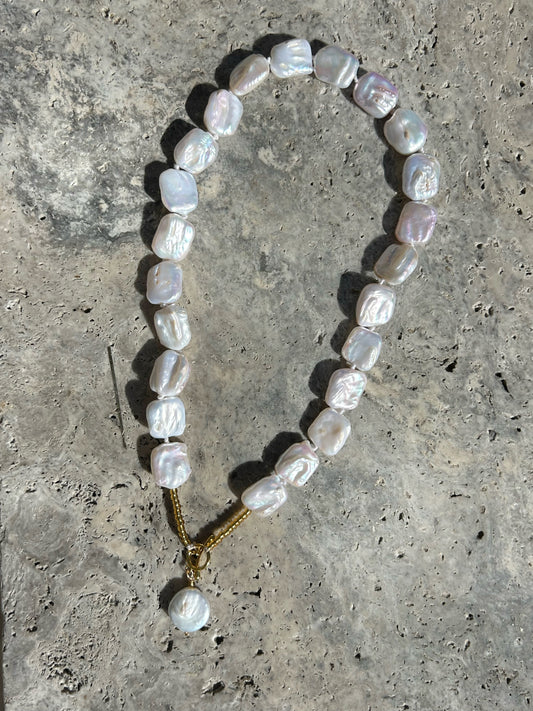 The Current - Square Freshwater Pearl Necklace